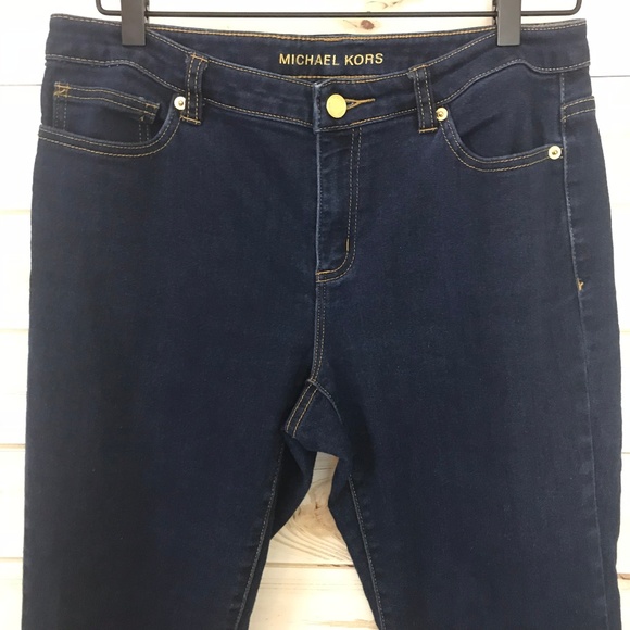Michael Kor Dark Wash Blue Skinny Jeans - Picture 2 of 8